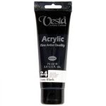 رنگ اکریلیک وستا 75ml/کد24/ Ivory Black